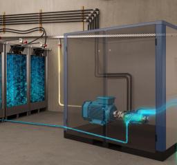 Energy Storage System, compresses air and stores it at 300 bar
