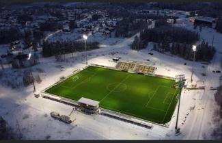 Heated sport field in Norway